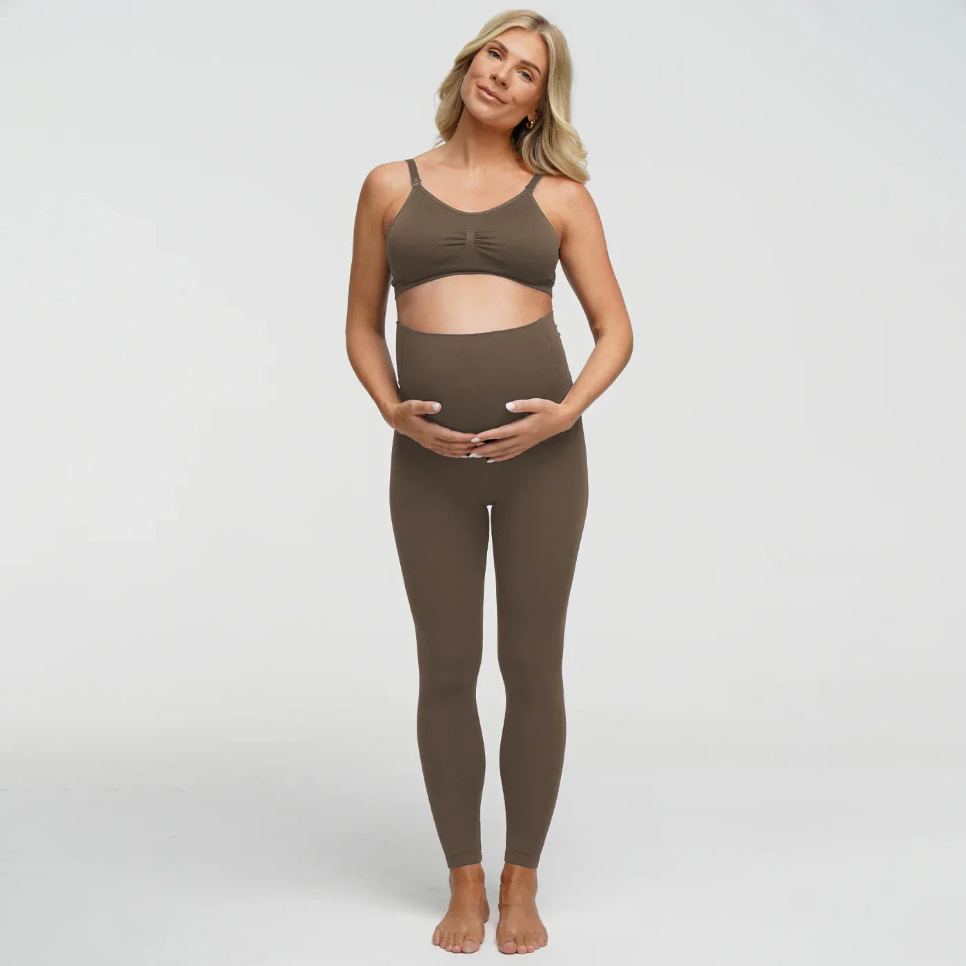 Legging Maternite Taille Haute — Maintien Ventre Optimal | Fleur de Maman