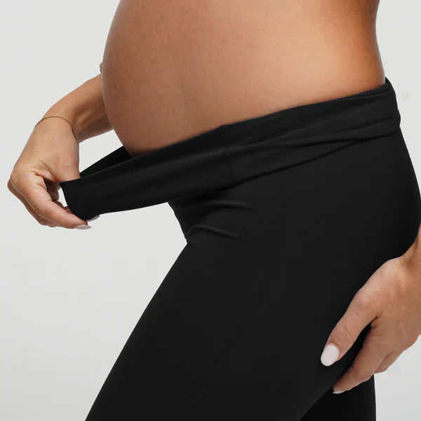 Legging Maternite Taille Haute — Maintien Ventre Optimal | Fleur de Maman
