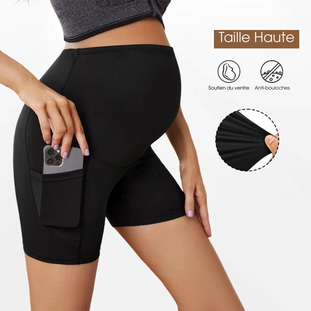 Short Maternité Confort — Leger et Doux pour l'Été | Fleur de Maman