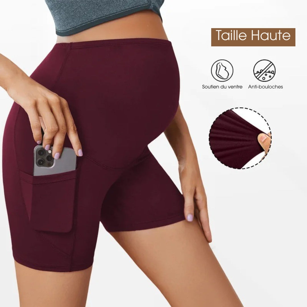 Short Maternité Confort — Leger et Doux pour l'Été | Fleur de Maman